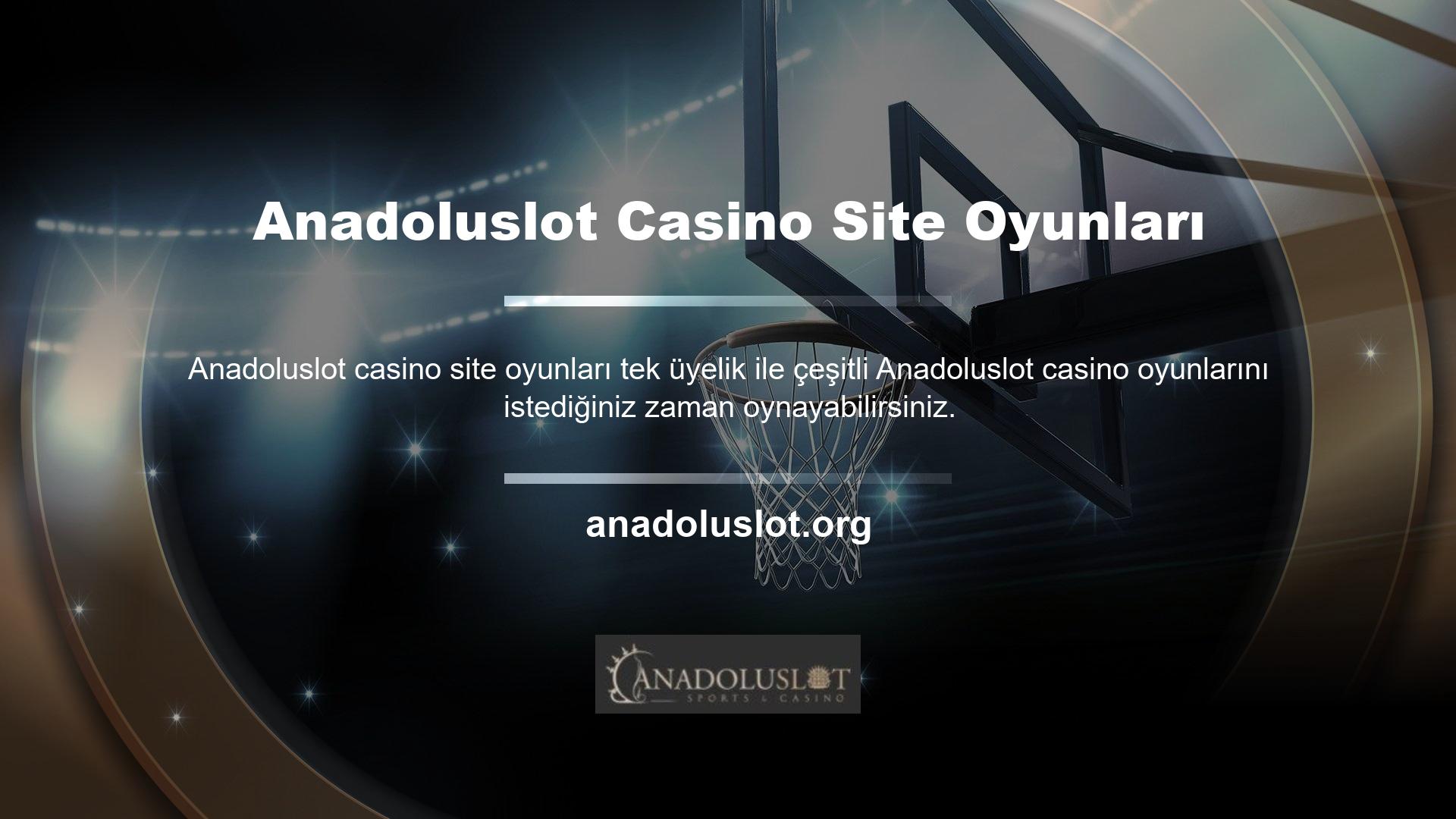 Sitede casino ve canlı casino oyunları bulunarak oyuncuların çok çeşitli oyunların keyfini çıkarmasına olanak sağlanmaktadır